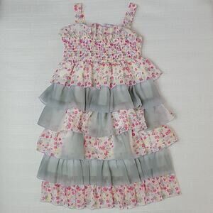 DKNY tiered chiffon sundress size 6